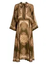 Zimmermann Mahon Paisley Print Habutai Silk Maxi Dress In Multi