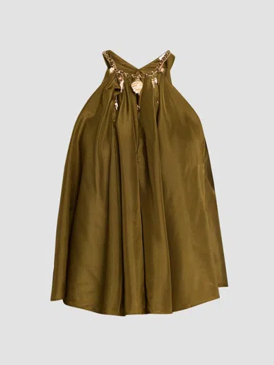Zimmermann Women's Mahon Silk Blouse In Green