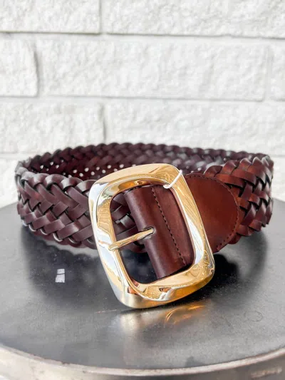 Zimmermann Women's Malley Leather Belt In Burgundy In Brown