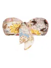 Zimmermann Womens Patch Multi Daylight Floral-print Bandeau Bikini Top In Brown