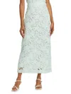 Zimmermann Natura Lace Midi Pencil Skirt In Mint