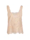 Zimmermann Women's Natura Linen-silk Lace Tank Top In Peach