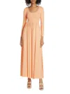 Zimmermann Metallic Stretch-knit Maxi Dress In Peach