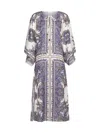 Zimmermann Women Ottie Print Linen Kaftan Midi Dress