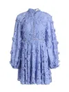 Zimmermann Womens Jacaranda Patience Long-sleeve Cotton Mini Dress Xs In Blue