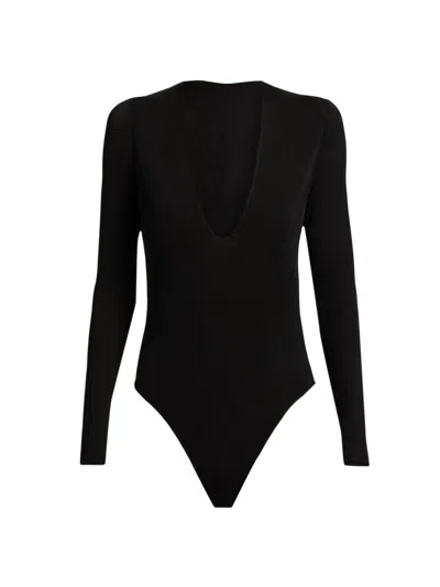Zimmermann Women's Plunging V-neck Bodysuit In Black