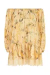 Zimmermann Cascadian Tiered Mini Dress 3214dss255 Ylwbotflo In Yellow
