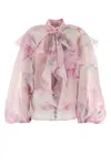 Zimmermann Women Printed Linen Blend Crush Blouse
