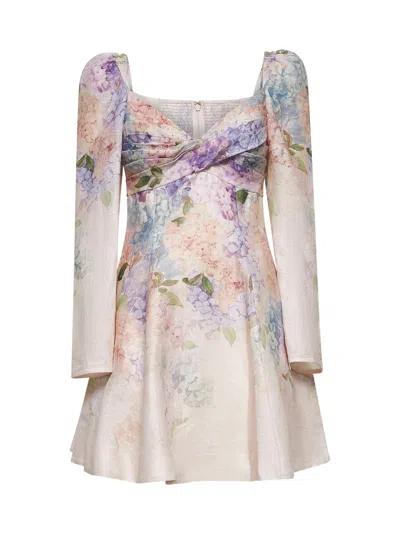 Zimmermann Women Printed Linen Dawning Mini Dress