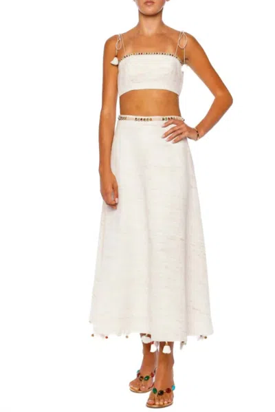 Zimmermann Women's Rhiannon Bead Top In Cream In White