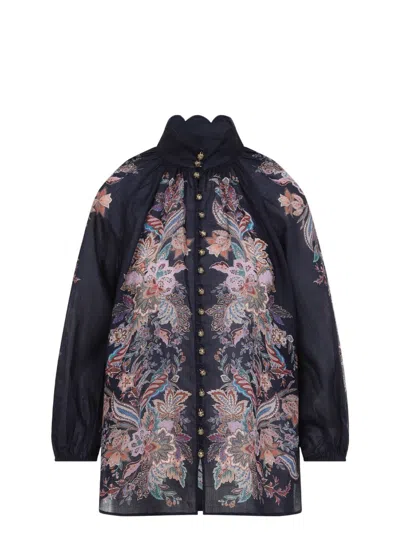 ZIMMERMANN WOMEN'S RHIANNON BILLOW BLOUSE SHIRT