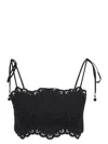 Zimmermann Rhiannon Embroidered Bodice Top In Black