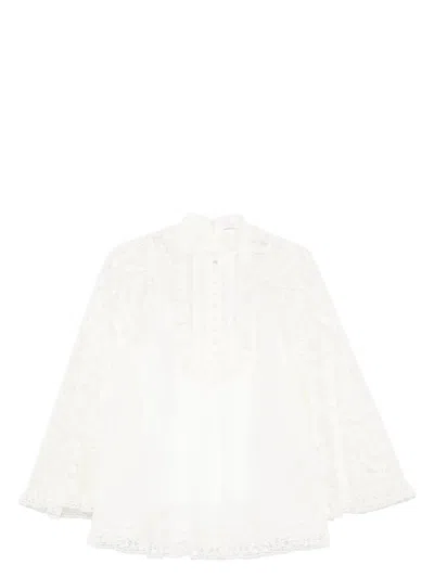 Zimmermann Women's Ruffled Ramie Blouse Top