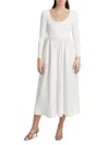 Zimmermann Women's Scoopneck Mixed-media A-line Midi-dress In White