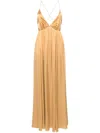 Zimmermann Open-back Silk Maxi Dress In Brown