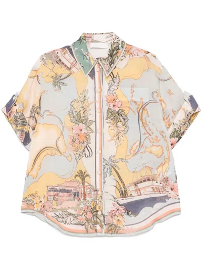 Zimmermann Tallow Shirt In Multicolor