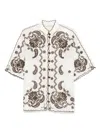 Zimmermann Ascension Leather-trimmed Broderie Anglaise Linen Shirt In White