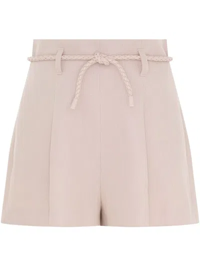 Zimmermann Pink Linen Illuminate Shorts In Multicolor