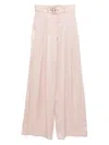 Zimmermann Pink Silk Tuck Pants In Pink & Purple