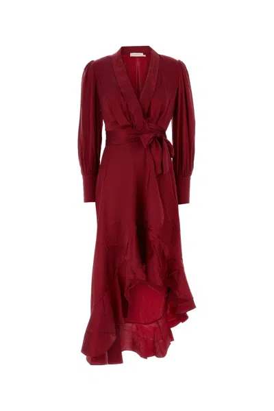 Zimmermann Women Silk Wrap Midi Dress