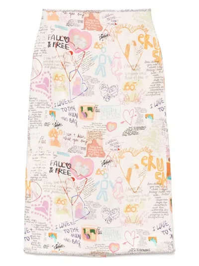 Zimmermann Dear Diary Skirt In White