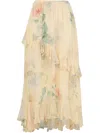 Zimmermann Yellow Illuminate Asymmetric Maxi Skirt In Yellow