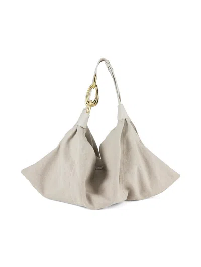 Zimmermann Women's Small Trampoline Suede Hobo Bag In Brown
