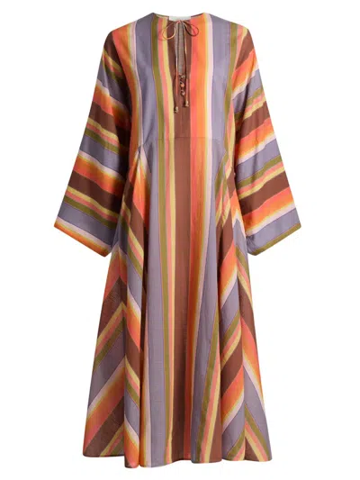 Zimmermann Women's Solstice Cotton Tunic Maxi Dress In Multi
