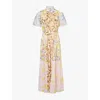 Zimmermann Pop Puff Sleeve Maxi Dress In Spliced