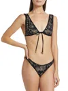 Zimmermann Tallow Lace Bikini In Black