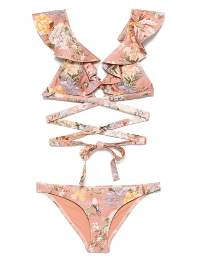 ZIMMERMANN WOMEN'S TALLOW PRINTED BIKINI SET