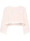 Zimmermann Pop Towelling Crop Top Pink Cream In Pink