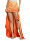 Zimmermann Two-tone Silk Tranquillity Mini Skirt In Orange