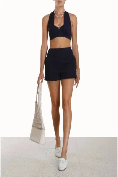 Zimmermann Women's Tweed Shorts In High Tide In Black