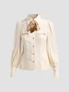 Zimmermann Utility Tie-neck Blouse In Neutral