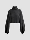 Zimmermann Valiant Merino Wool Turtleneck Sweater In Black