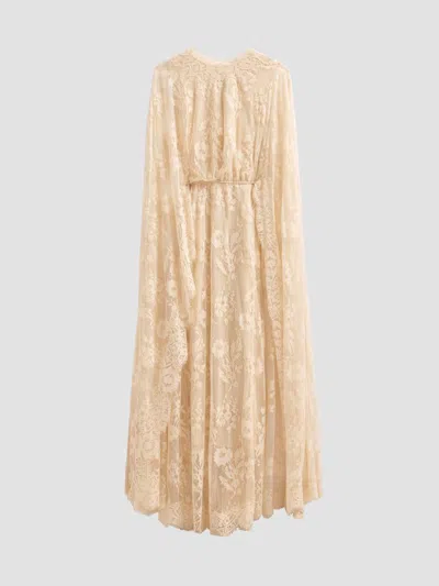 Zimmermann Women's Valiant Lace Caped Maxi Dress In Brown