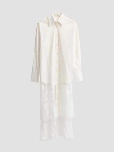 Zimmermann Women's Valiant Lace Cotton Tunic Shirt In Ivory