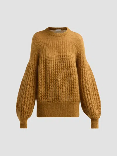 Zimmermann Women's Valiant Mohair Billow Sweater In Chartreuse