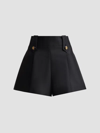 ZIMMERMANN WOMEN'S VALIANT WOOL-SILK TAILORED SHORTS