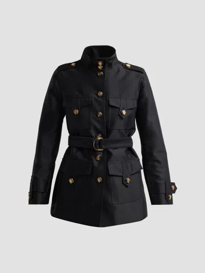 Zimmermann Women's Valiant Wool-silk Utility Jacket In Black