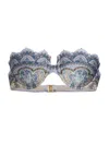 Zimmermann Wanderlust Strapless Embellished Paisley-print Bikini Top