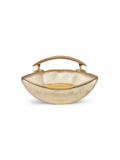 Zimmermann Women's Wavelength Leather Top Handle Bag In Gold