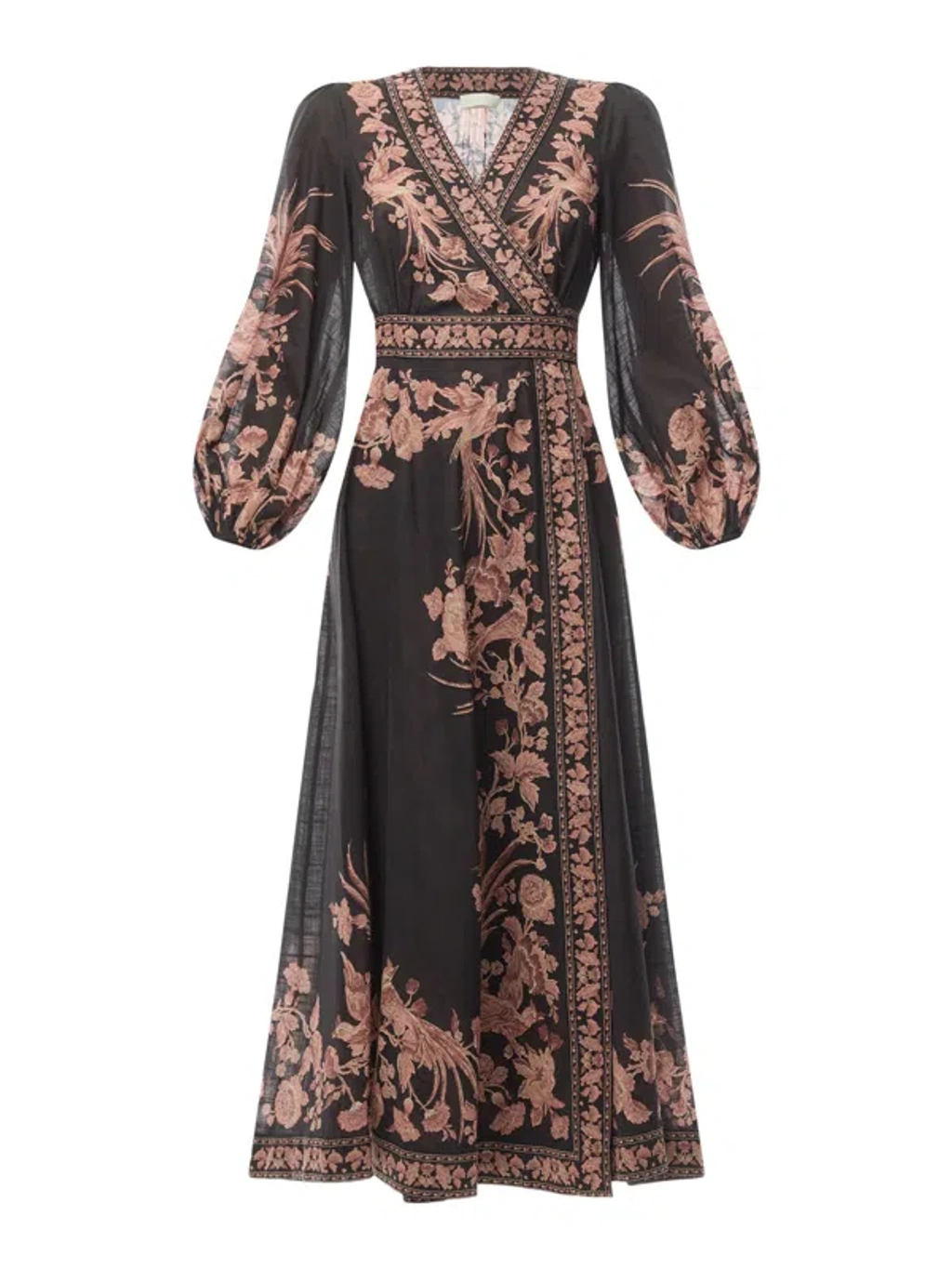 Zimmermann Waverly Wrap Midi Dresses Multicolor | ModeSens