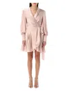 Zimmermann Silk Wrap Mini Dress In Petal
