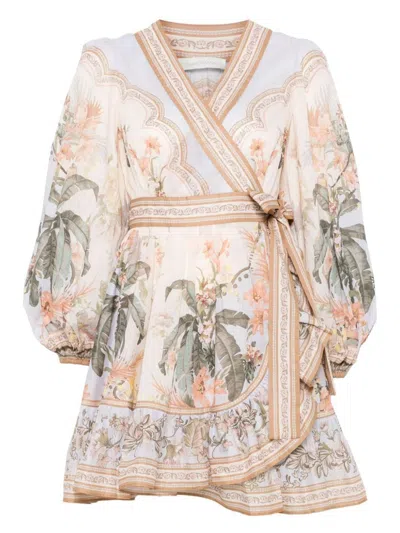 ZIMMERMANN WOMEN'S WYLIE WRAP FRILL MINI DRESS