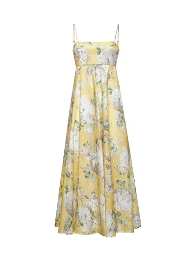 Zimmermann Women Yellow Linen Acacia Midi Dress