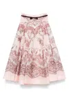 Zimmermann Printed Linen Blend Crush Skirt