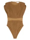 Zimmermann Silk Jersey Bodysuit With Gathered Detailing