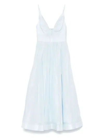 ZIMMERMANN WOMEN'S ZIMMERMANN ILLUMINATE V-NECK MIDI DRESS